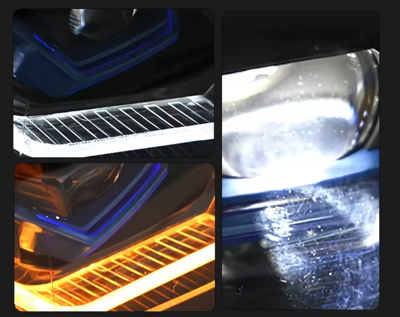 BMW 3 Series 2015-2018 F30 LED Adaptive Headlights, Laser Style