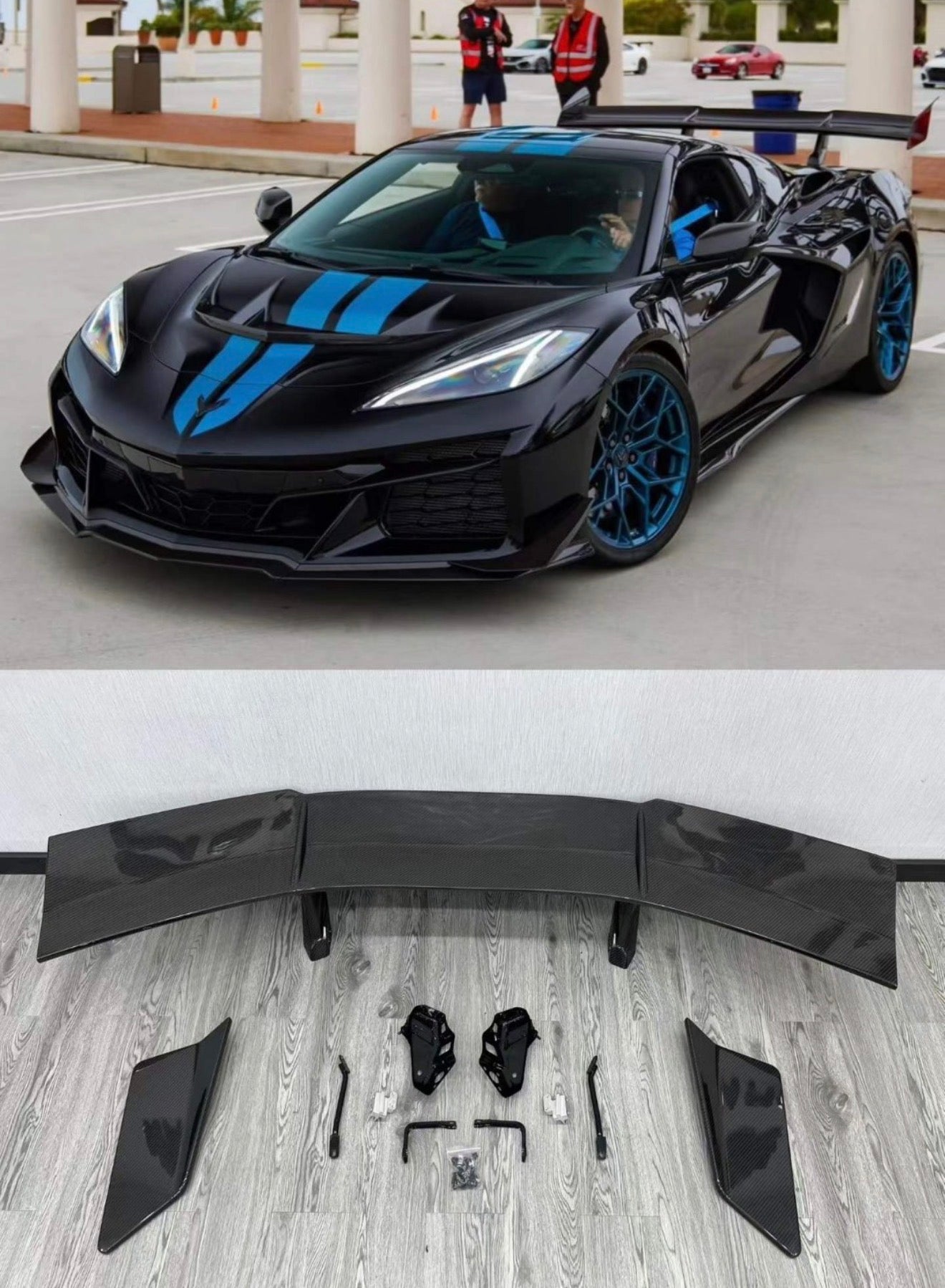 2020-2025 Corvette C8 ZR1 Style Rear Carbon Fiber Wing