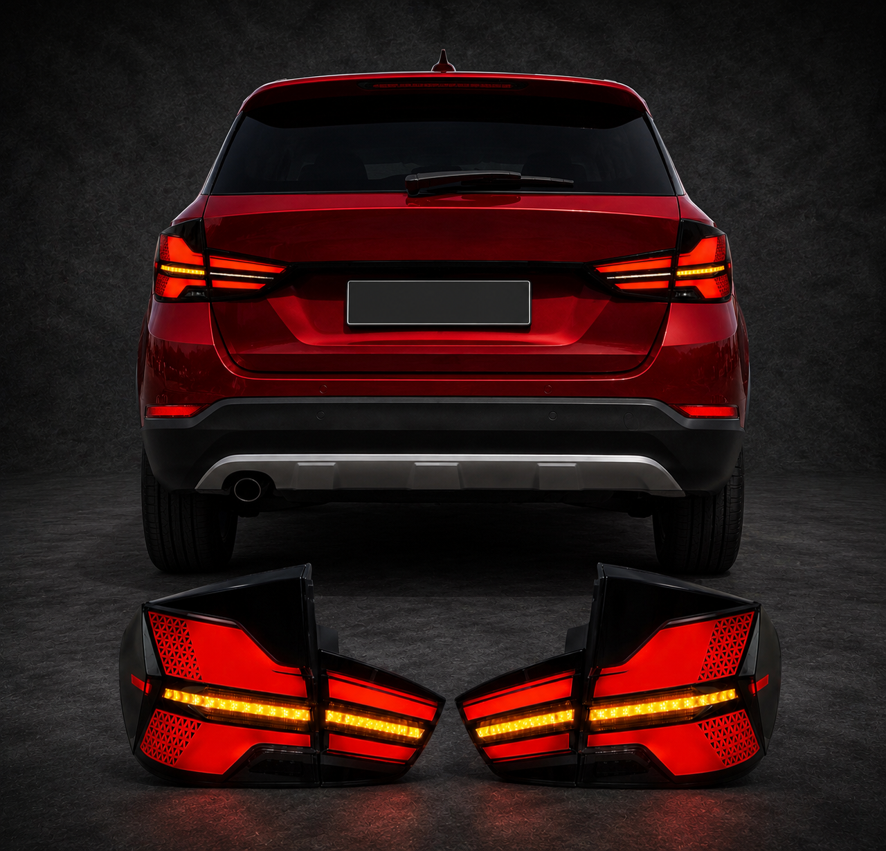 BMW X1 E84 2010-2015 LED Projetor Daytime Running Light Automotive Taillights