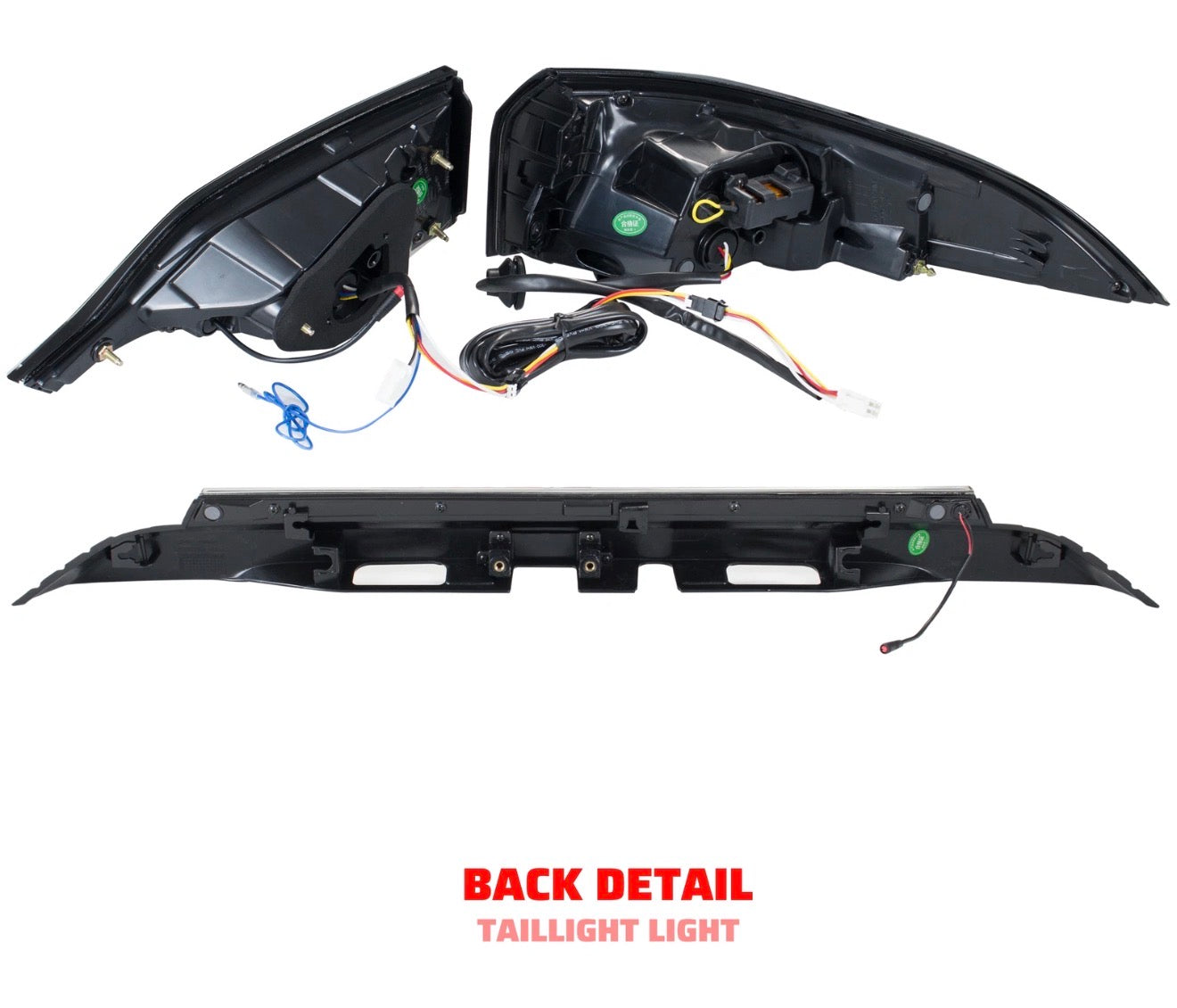 LED Tail Lights & Center Lamp for Toyota Corolla 2020-2024 E210 Black Rear Lamps