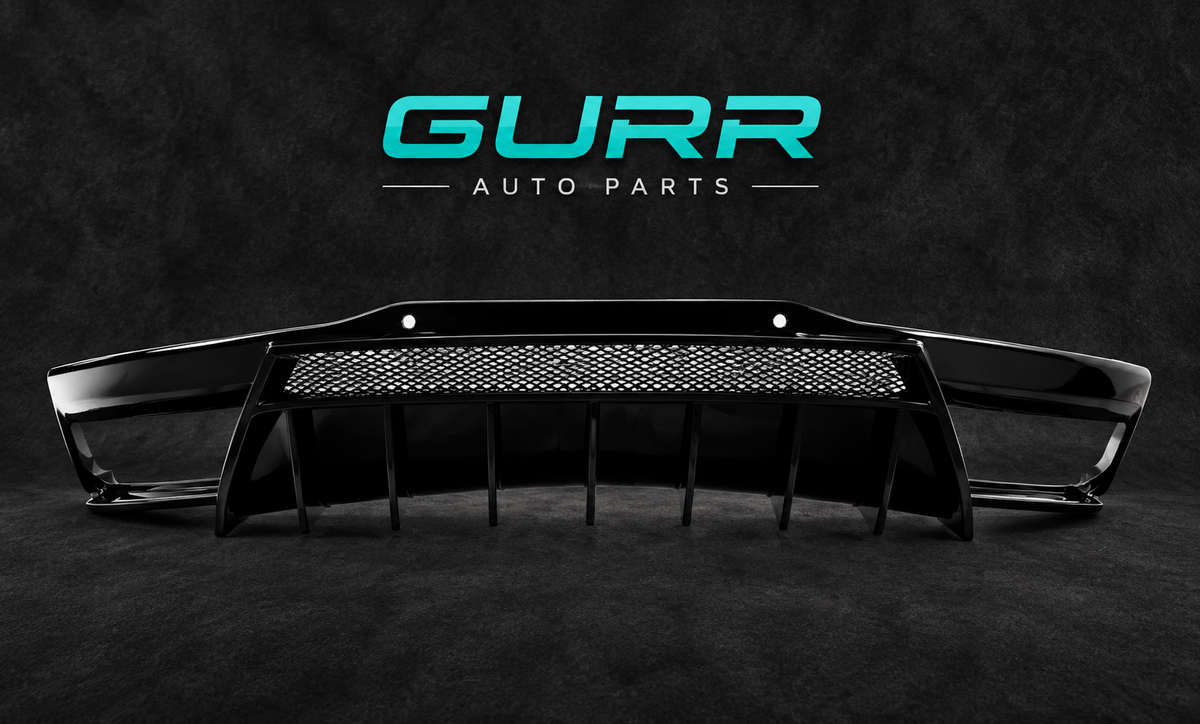 Corvette C8 Z51 2020-25 5VM Style Replaced Glossy Black Rear Bumper Diffuser
