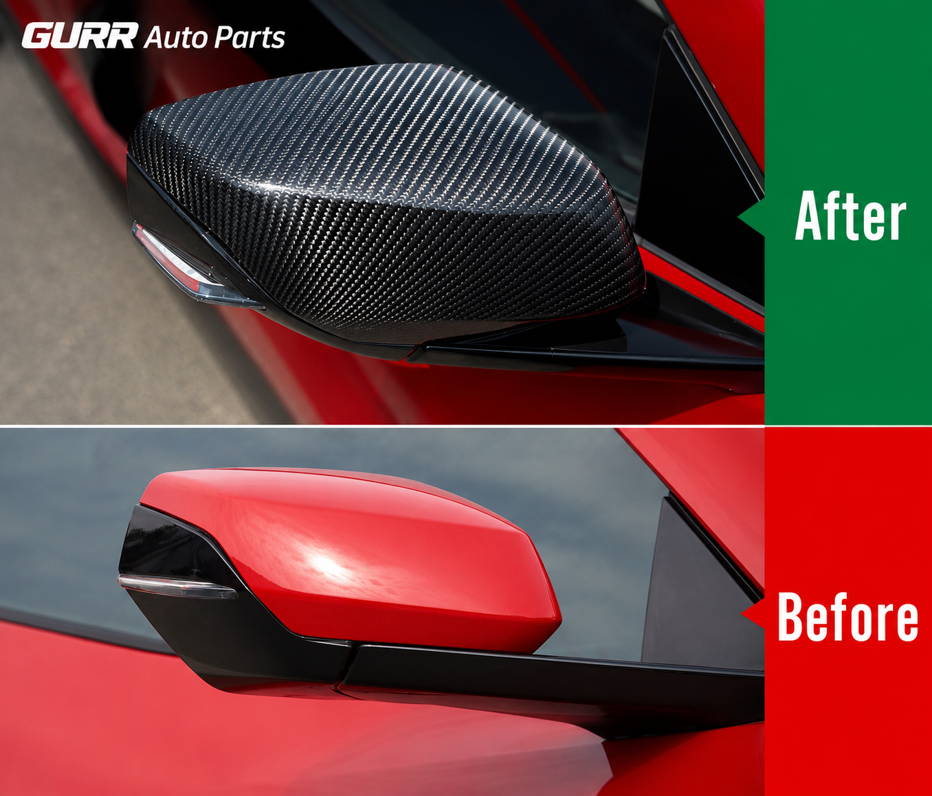 Real Carbon For Corvette C8 Stingray Coupe HTC 2020-25 Mirror Cap Cover Rearview