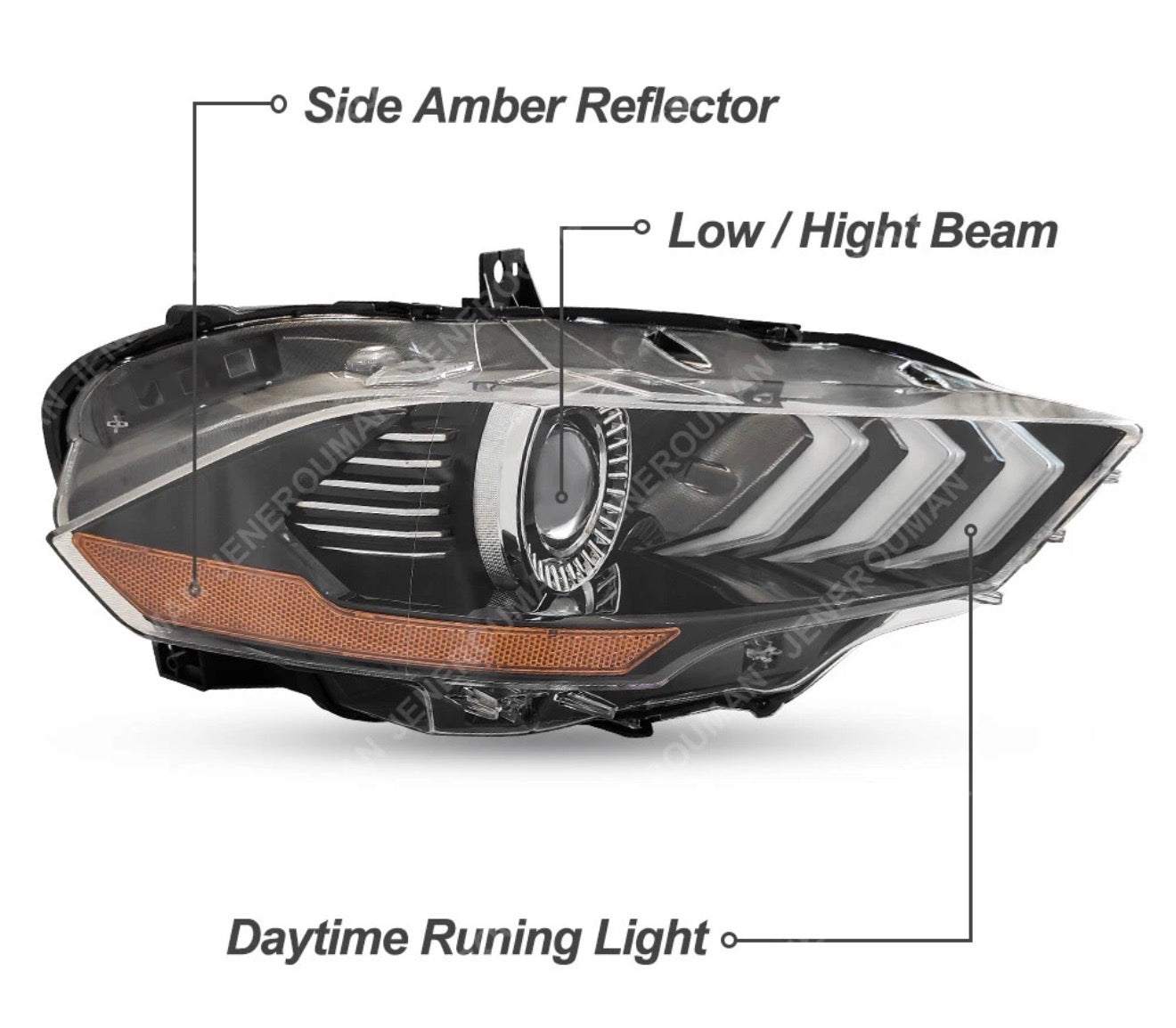 Ford Mustang Full LED Projector Headlights for 2018-2023