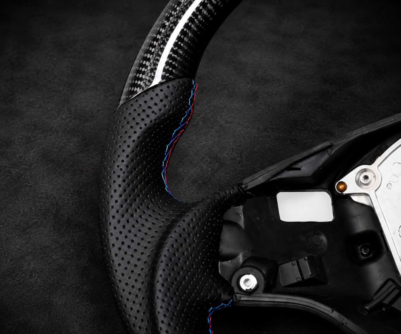 BMW E90 E92 E93 Carbon Fiber Performance Steering Wheel – Tri Color Edition 2005-2011