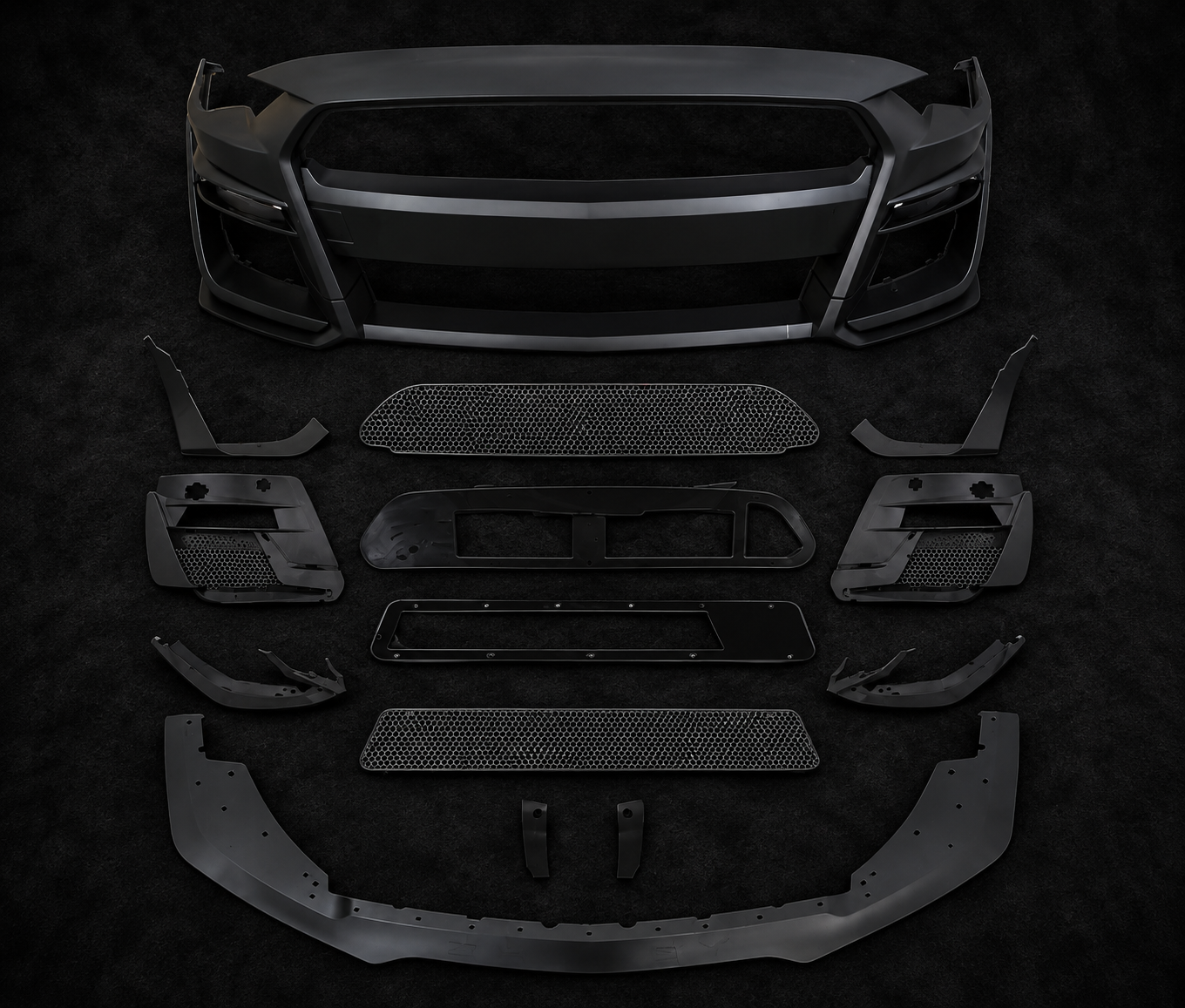 18-23 Ford Mustang GT500 Style Front Bumper Cover Conversion Replacement PP