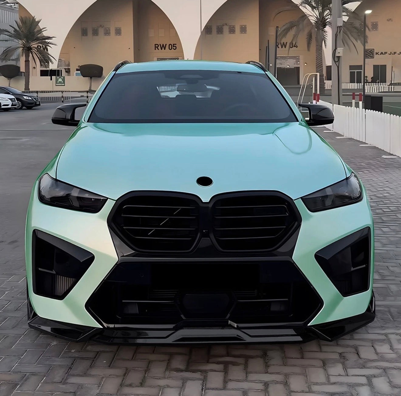 For 2024+ BMW X6M F96 X5M F95 LCI Glossy Black Front Bumper Splitter Lip