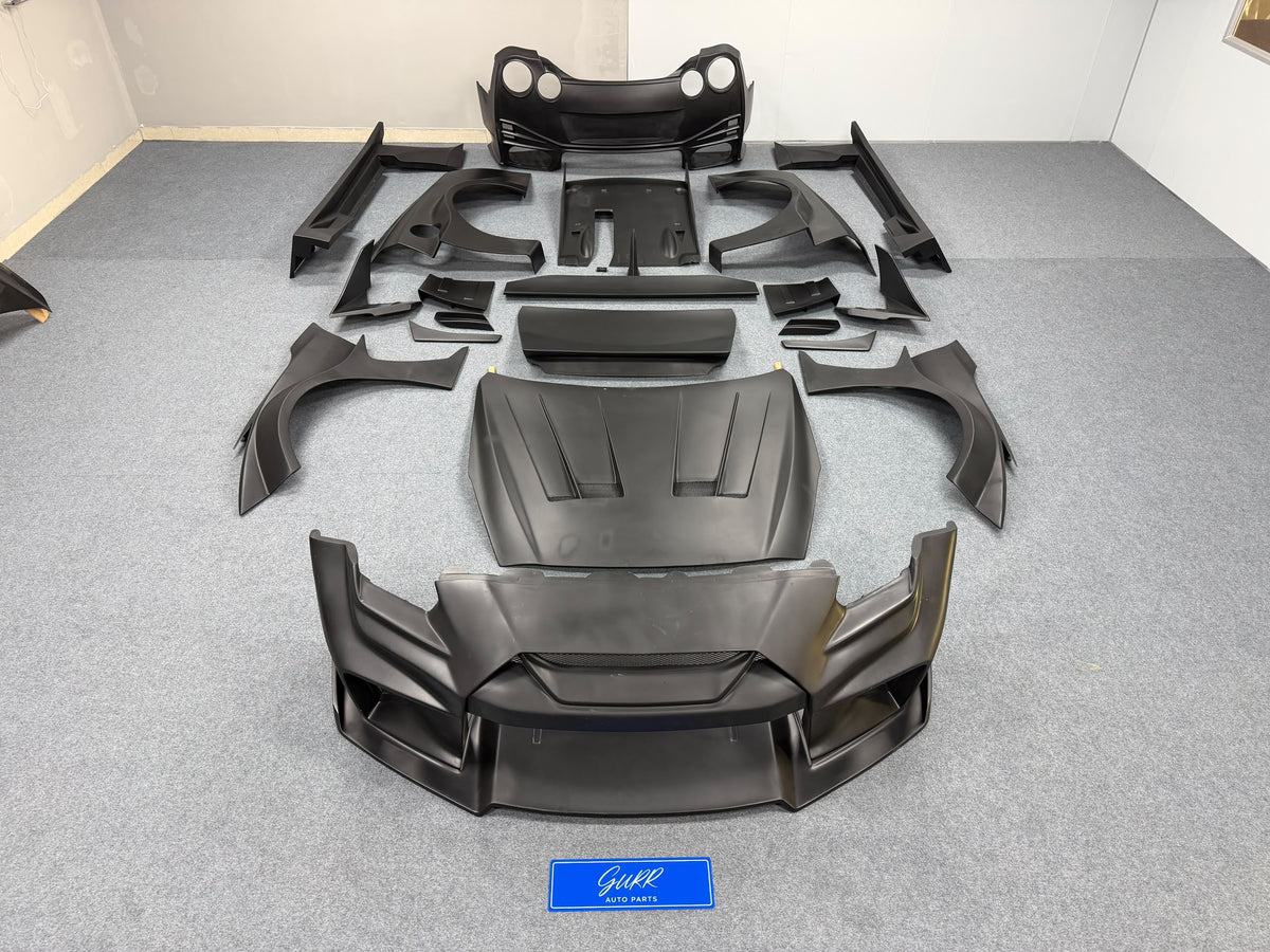 Nissan GTR upgraded to LB version fiberglass widebody kit