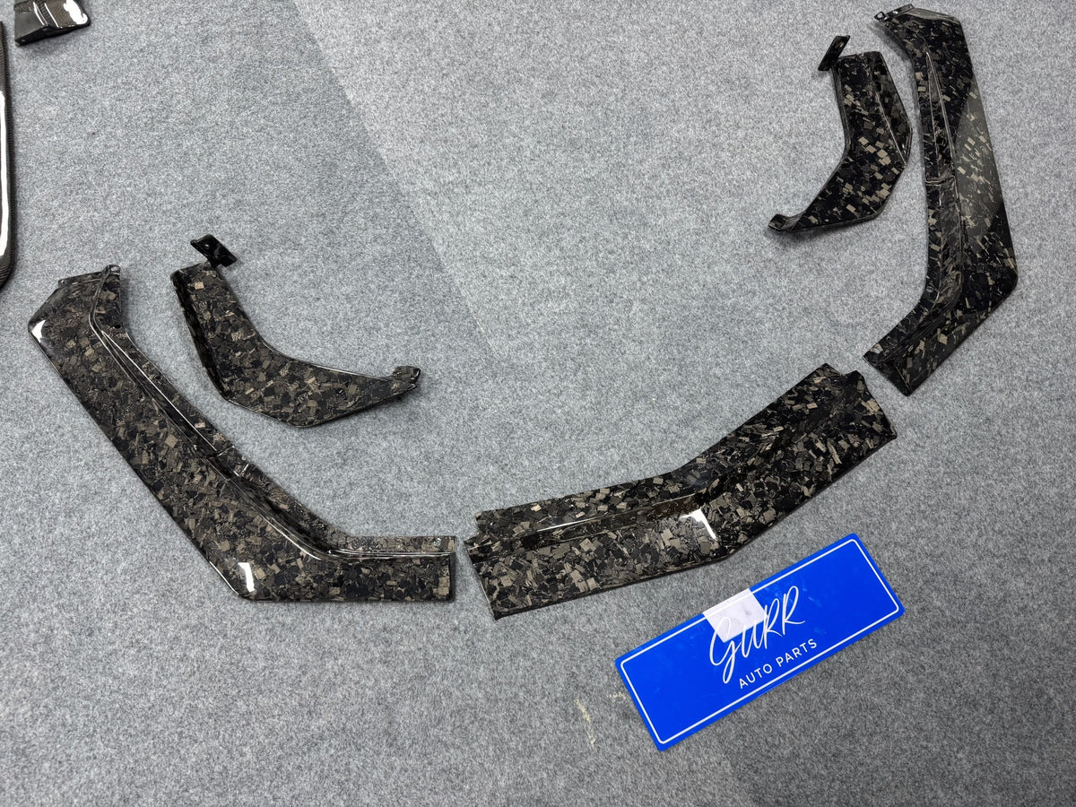 Corvette C8 Z06-Eray-Zr1X, Z07 Style Dry Forged Carbon Fiber Front Splitter Kit