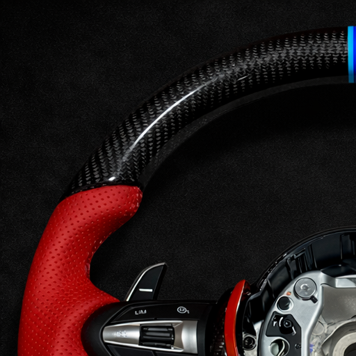 BMW M Performance Custom Red leather & Carbon Fiber steering wheel for 2012-2018 models