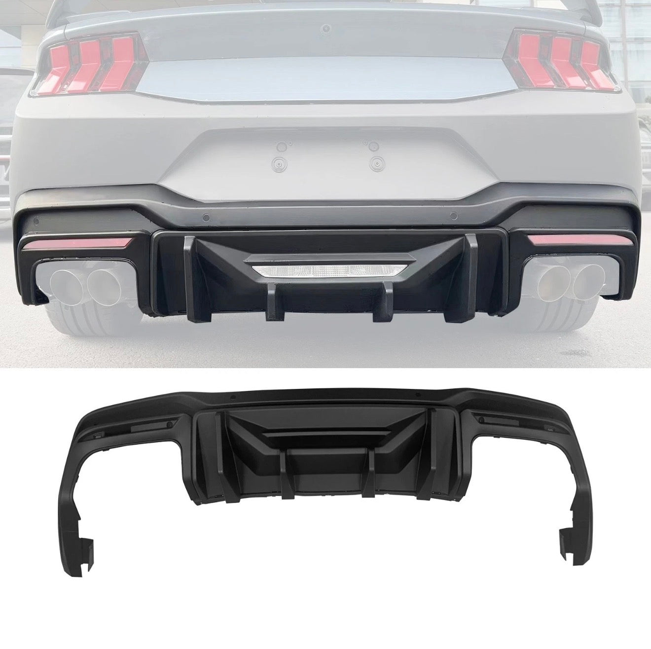 Ford Mustang 24-26 OE Rear Bumper & Race diffuser Combo