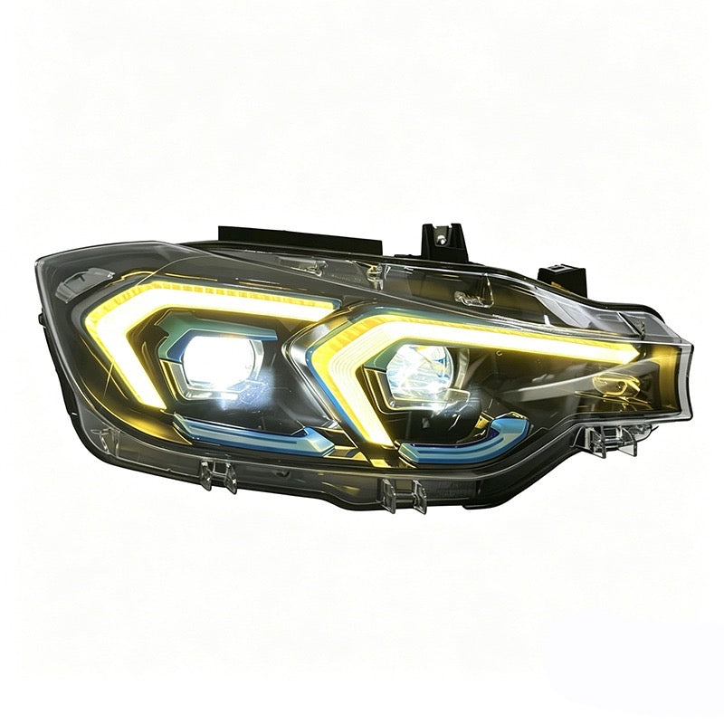 BMW F30 Dual Color LED Headlights | White & Yellow DRL | Xenon / LED / Halogen Compatible