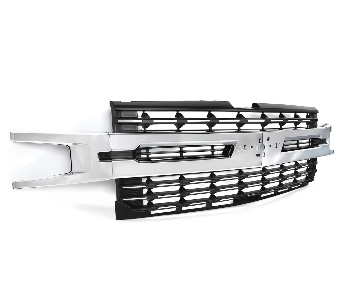 Chrome Front Bumper Grill For 2019 2020 2021 Chevy Silverado 1500 8449330
