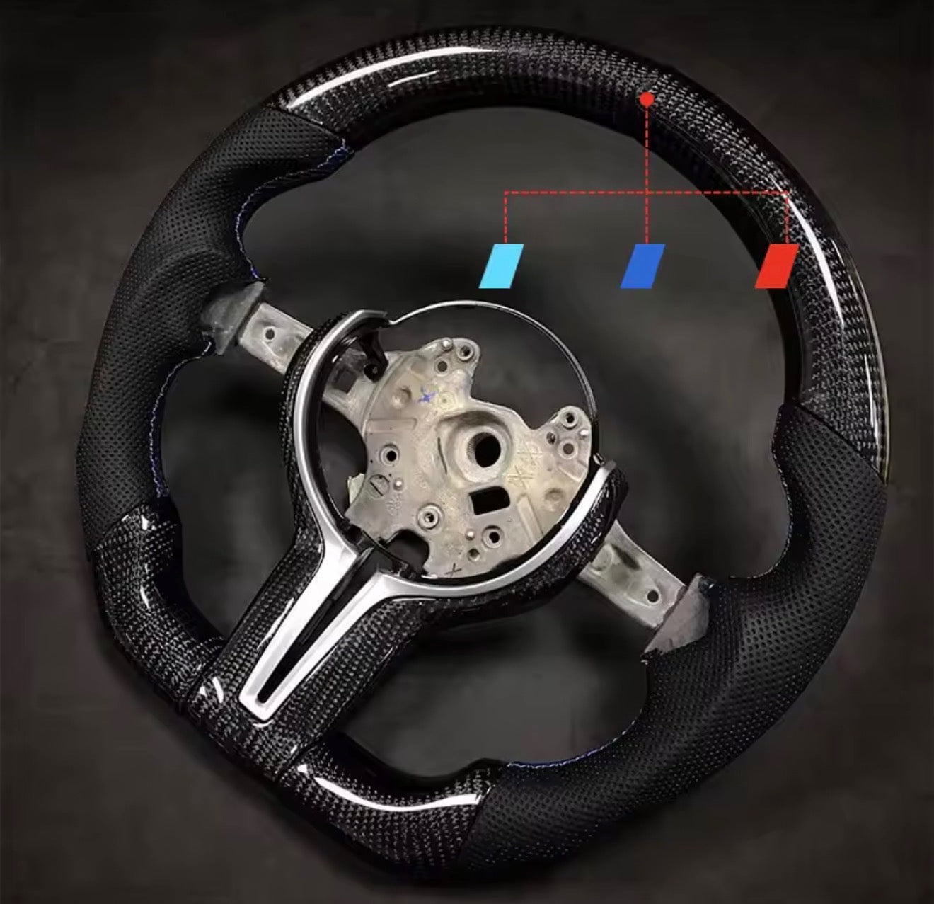 Volante M mejorado para BMW M Sport de fibra de carbono