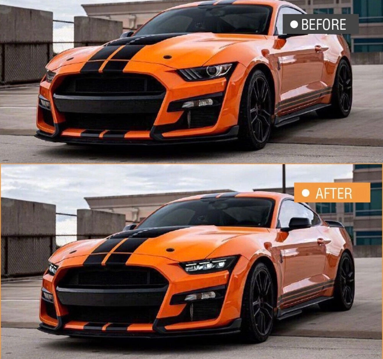 LED Headlights For Ford Mustang 2015 2016 2017 Head Lamps Assembly LH+RH