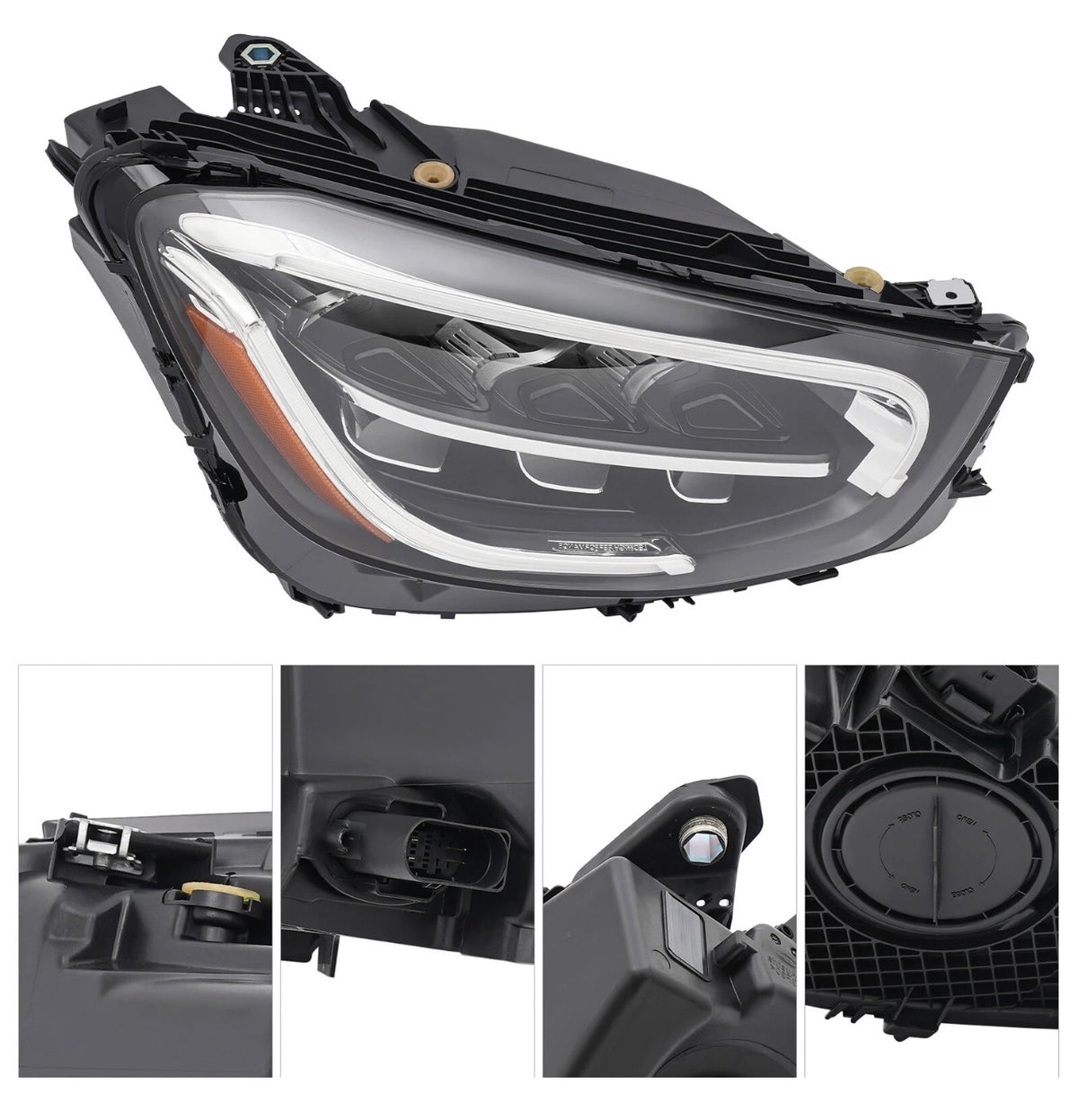 2020-2022 Mercedes-Benz GLC-Class X253 LED Headlight Non-AFS Left+Right Pair
