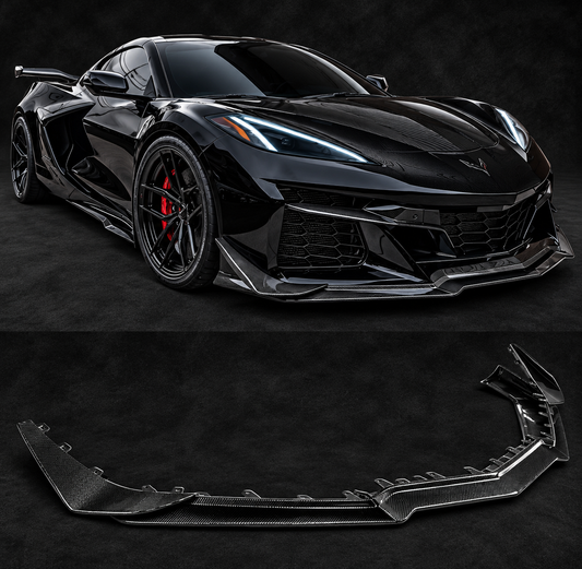 2023-25 Corvette C8 Z06 E-ray Carbon Fiber Z07 Style Front Splitter & Canard