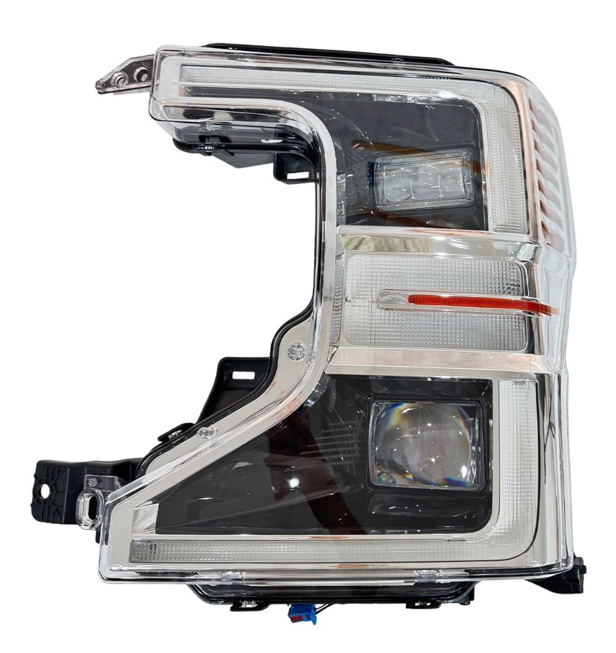 For Ford 20-2022 F-250 F-350 F250 F350 Super Duty FULL LED Headlight Chrome Trim