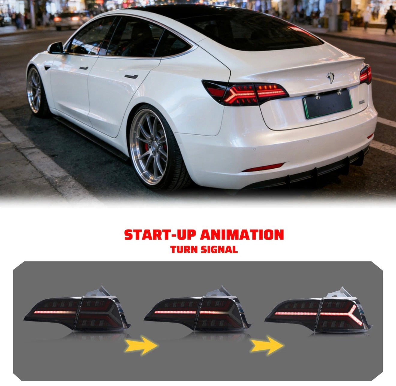 Tesla model 3/Y 2017-2022 Full LED sequential taillights