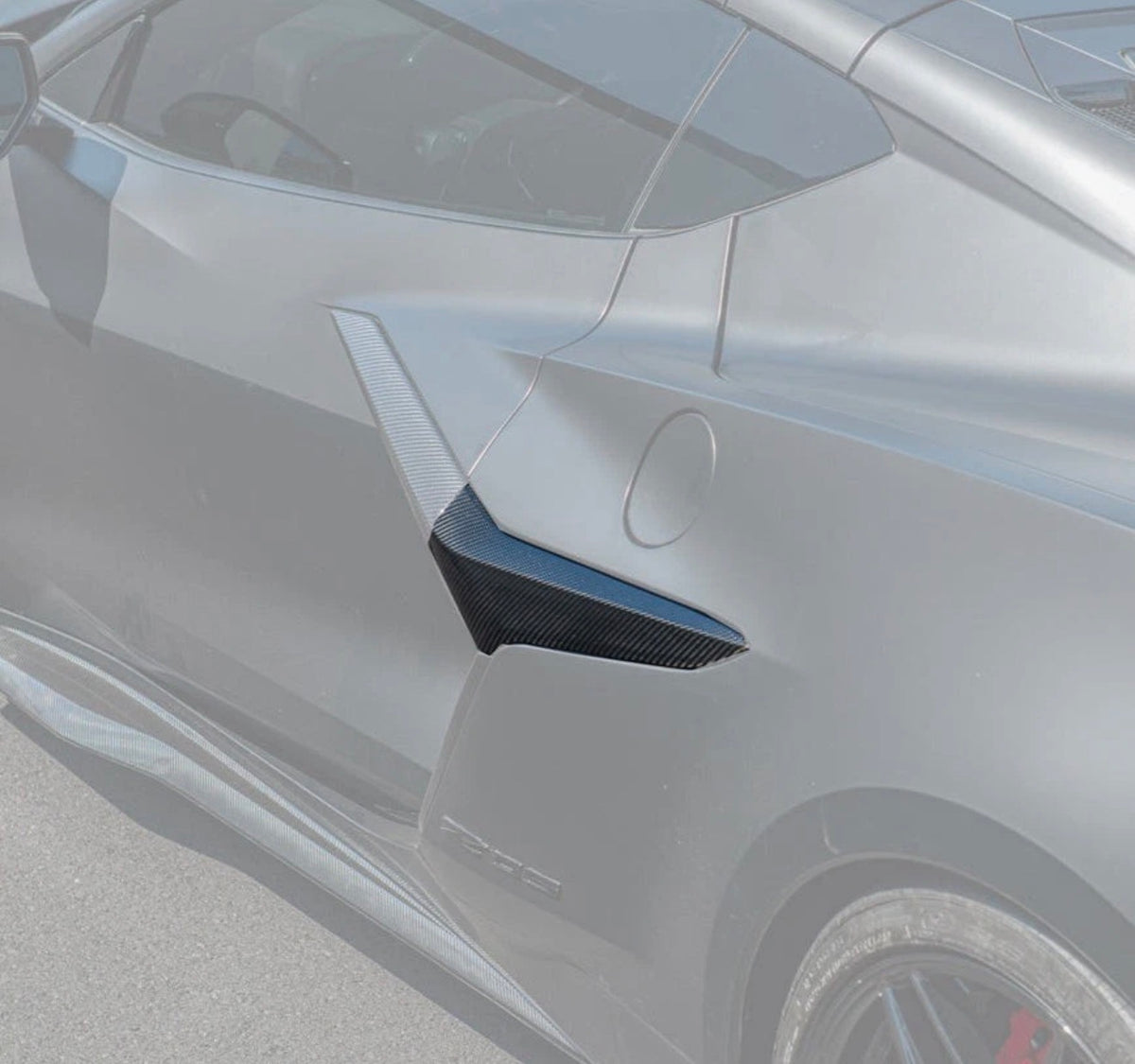 For 20-Up Corvette C8 Z51 CARBON FIBER Replacement Side Fender Vent Door Inlet