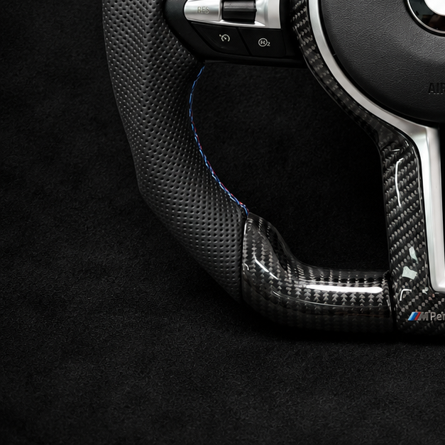 BMW M Sport LED Display Carbon & Leather Steering Wheel for 2012-2018 models