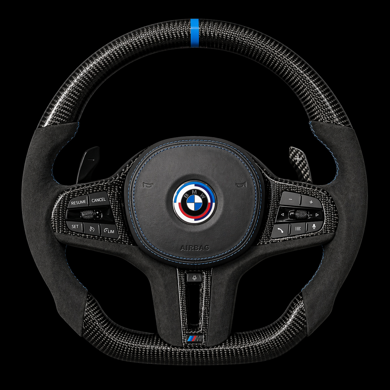 BMW M Performance Carbon Fiber & Alcantara Steering Wheel (2019–2026 G Series) – Airbag Included | Plug & Play