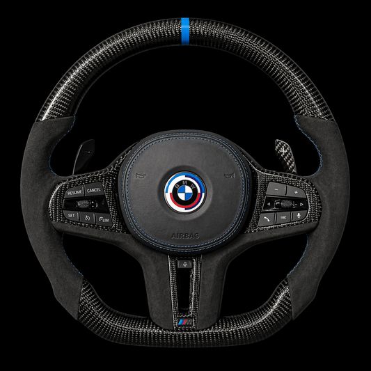 BMW M Performance Carbon Fiber & Alcantara Steering Wheel (2019–2026 G Series) – Airbag Included | Plug & Play
