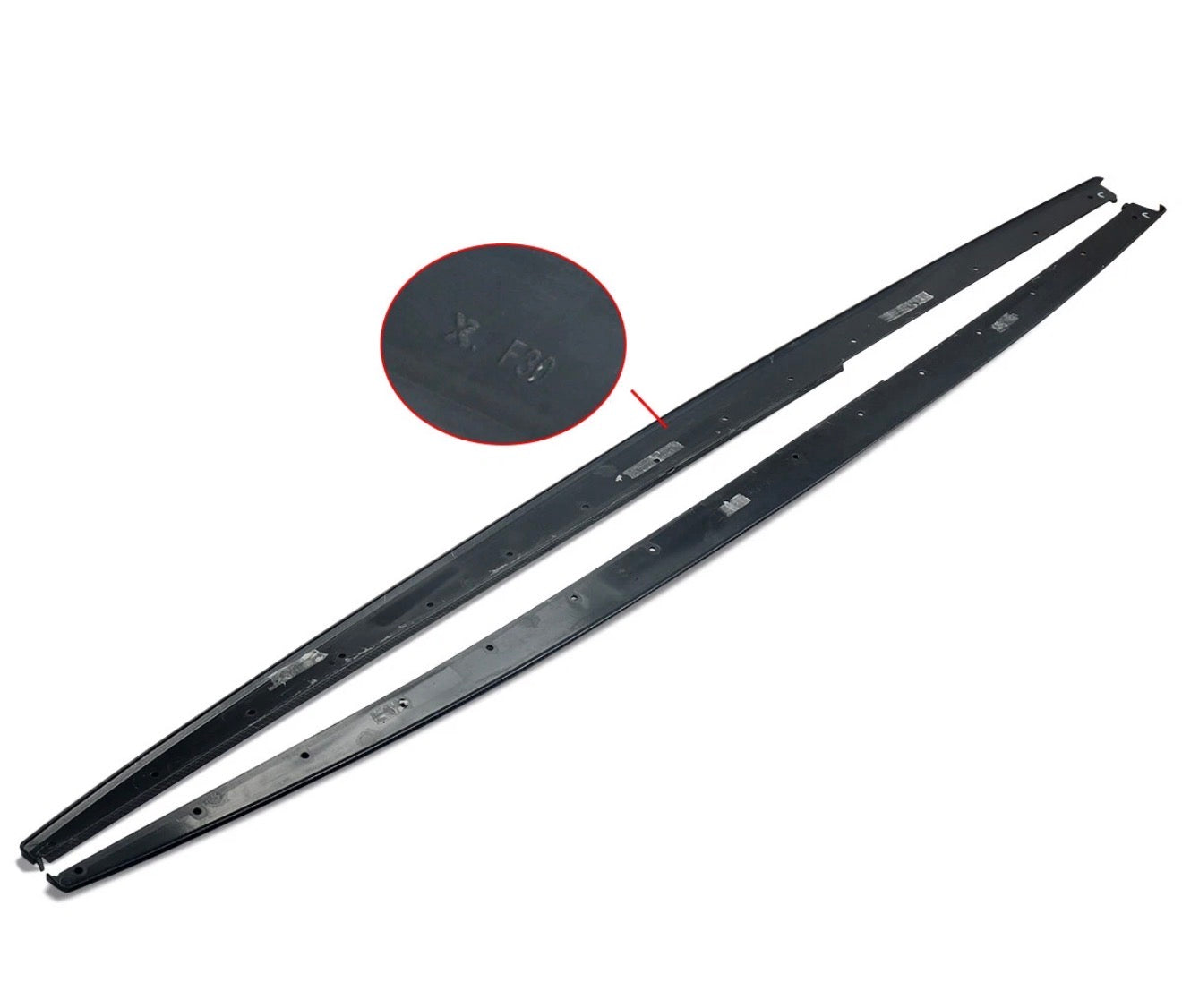 Carbon Fiber / Gloss black Look Side Skirts Extension For 2012-2018 BMW F30 F31 3 Series US