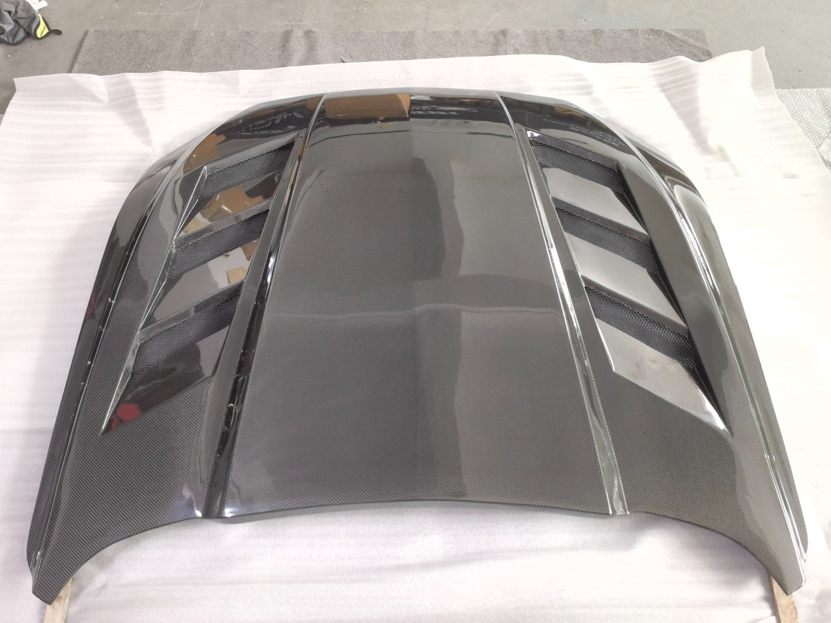 Carbon Fiber Hood Drag Style for Ford Mustang 2018-2022