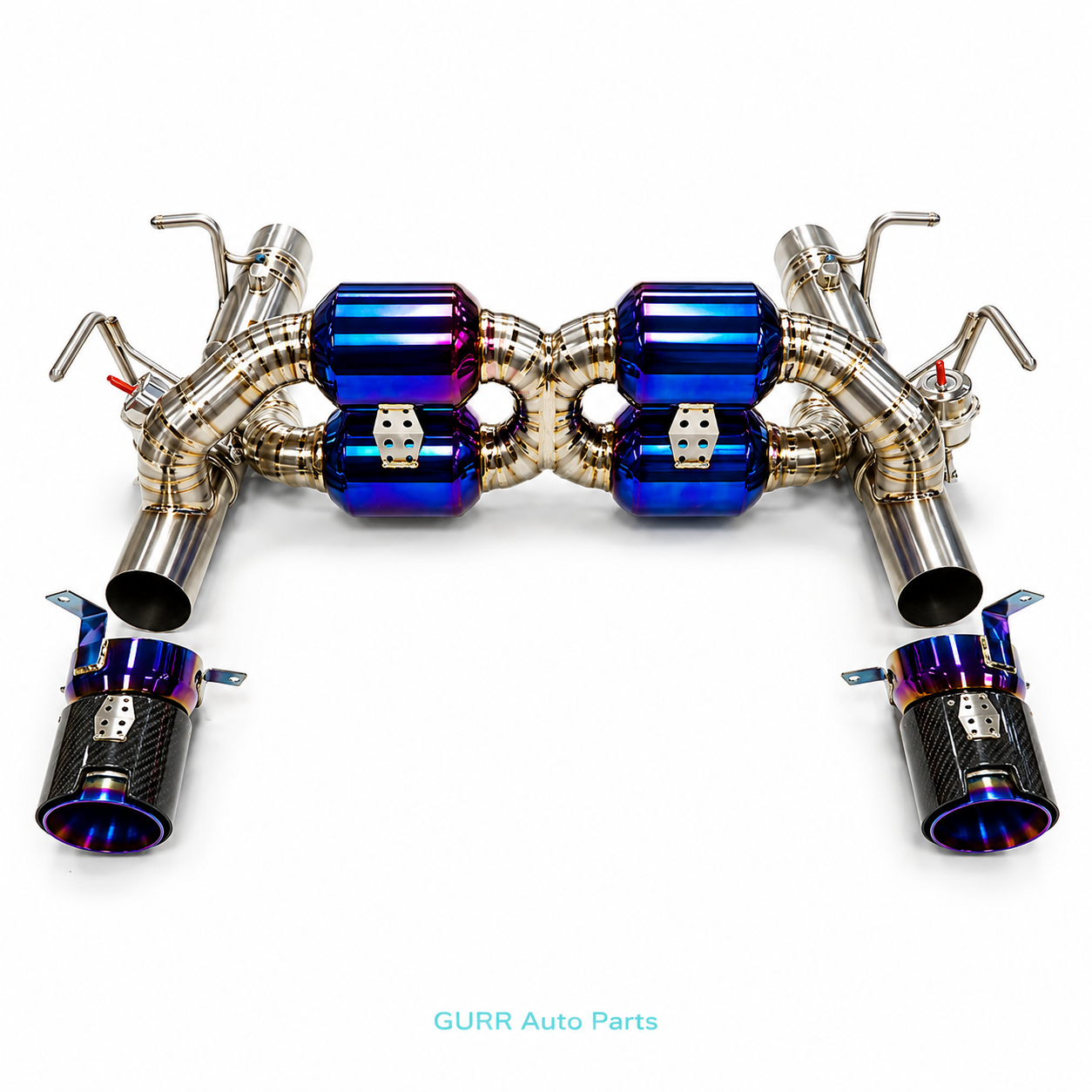 Ferrari F8 Tributo & Ferrari 488 Full Titanium Valved Exhaust System | Carbon Fiber Tips