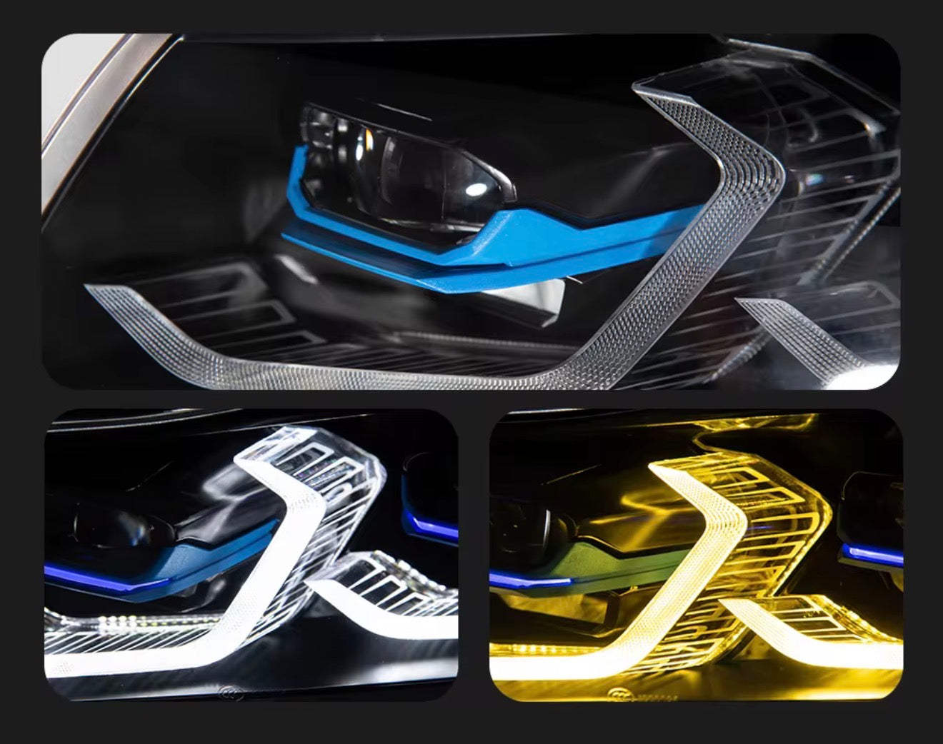 BMW 3 Series E90 E91 LED Dual DRL Color Technology Headlights (2005–2012)