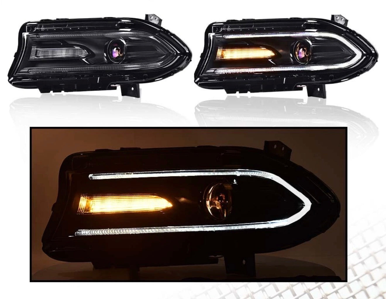 DODGE CHARGER 2015-2021 2022 LED HALOGEN HEADLIGHTS RIGHT & LEFT SIDE