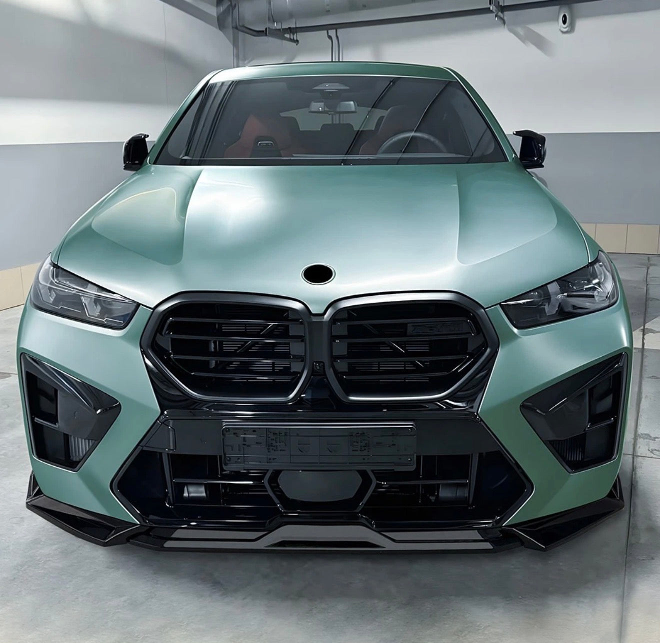 For 2024+ BMW X6M F96 X5M F95 LCI Glossy Black Front Bumper Splitter Lip