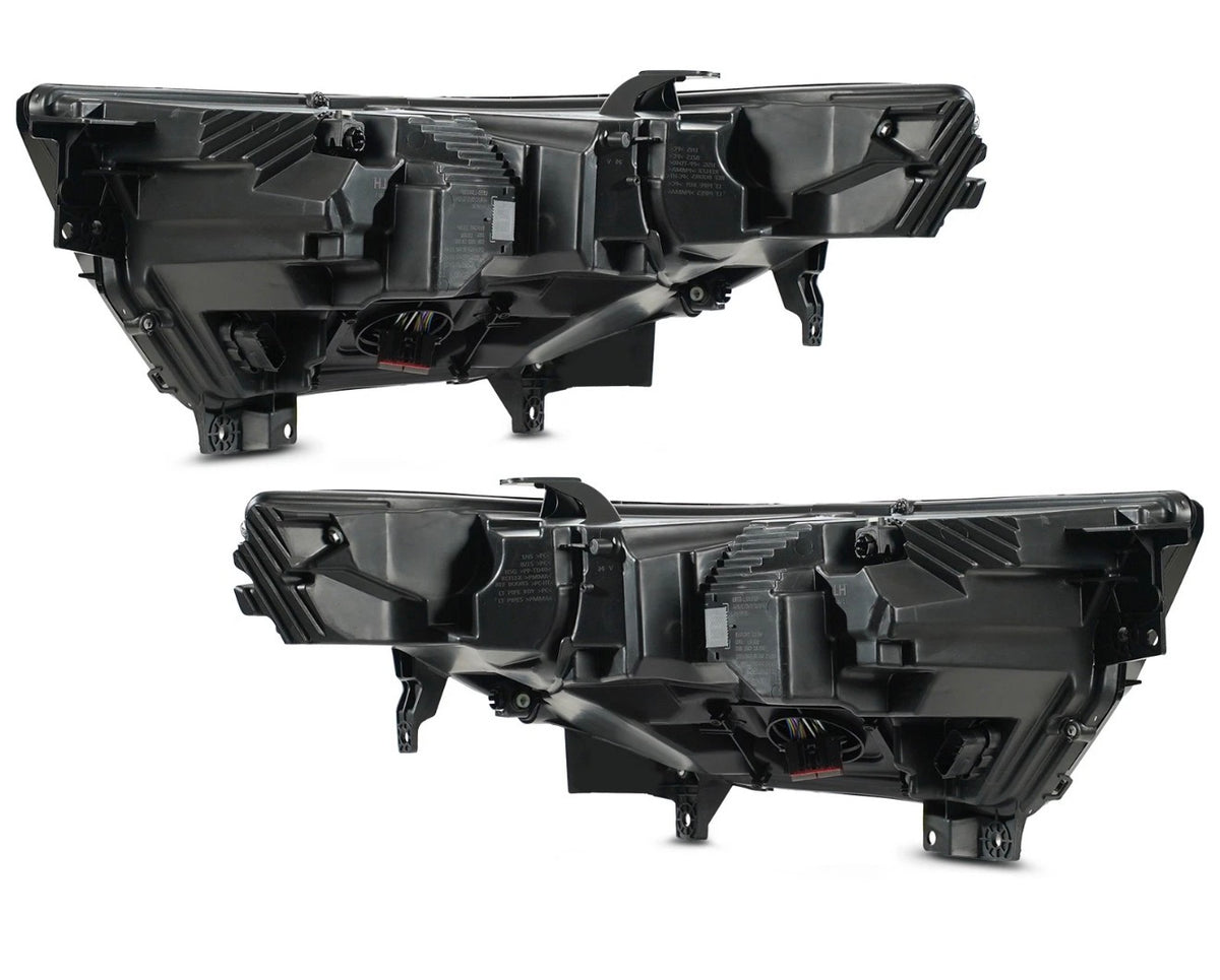 2020-2024 Ford Explorer ST Style LED Headlights W/ DRL Black Bezel Pair