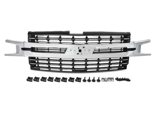 Chrome Front Bumper Grill For 2019 2020 2021 Chevy Silverado 1500 8449330