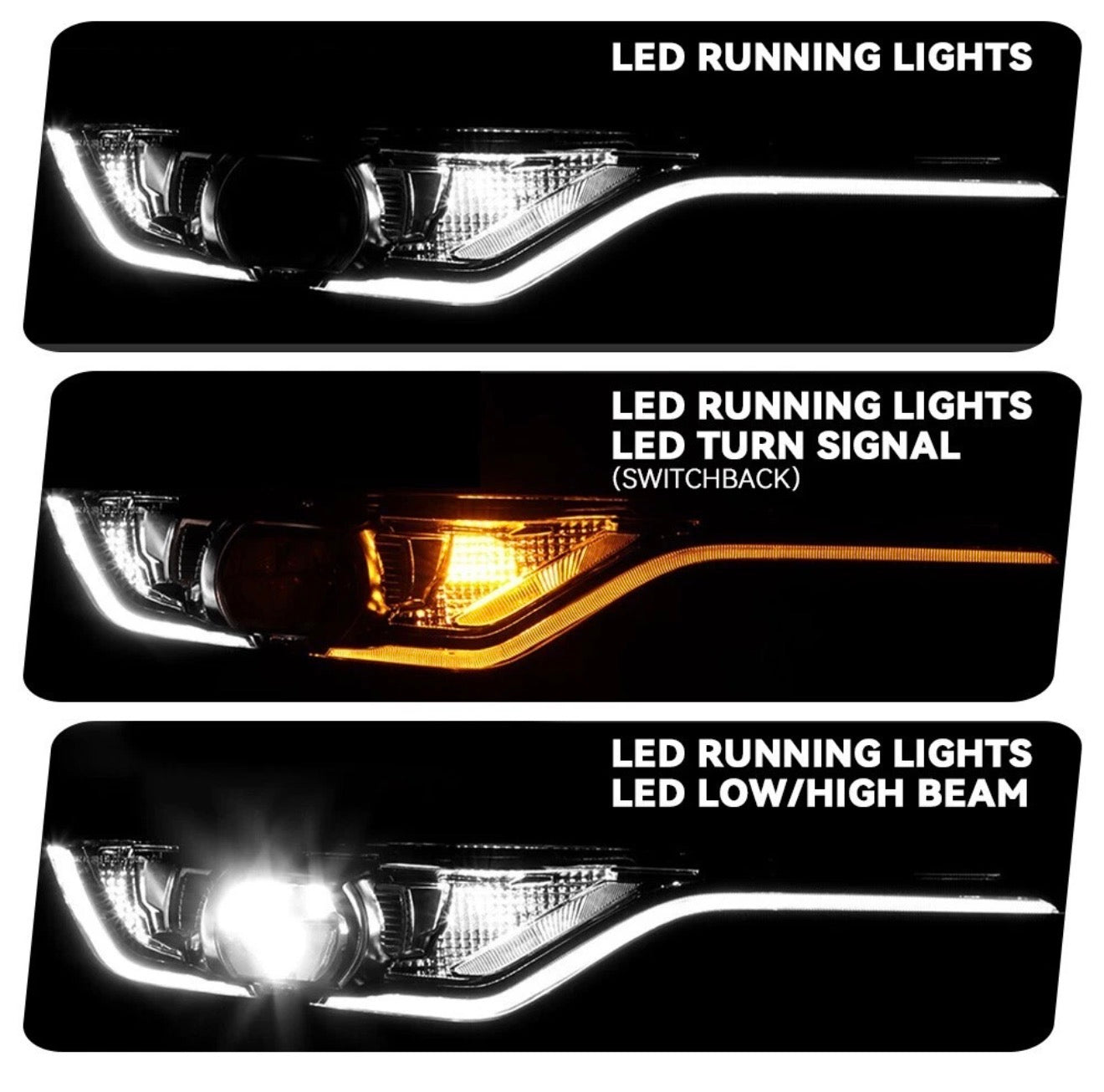 LED Headlight For 2019-2024 Chevy Camaro w/ LED DRL Projector Passenger Side