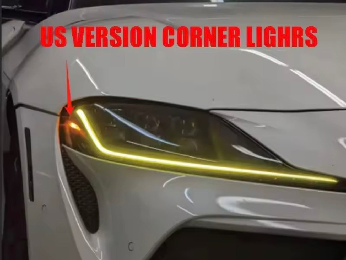 Toyota GR Supra A90 A91 2020 2021 2022 2023 Headlight Daytime Running Light Yellow Boards