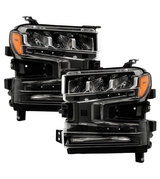 LED Headlights For 2019-2022 Chevy Silverado 1500 w/ Halogen Signal Right+Left