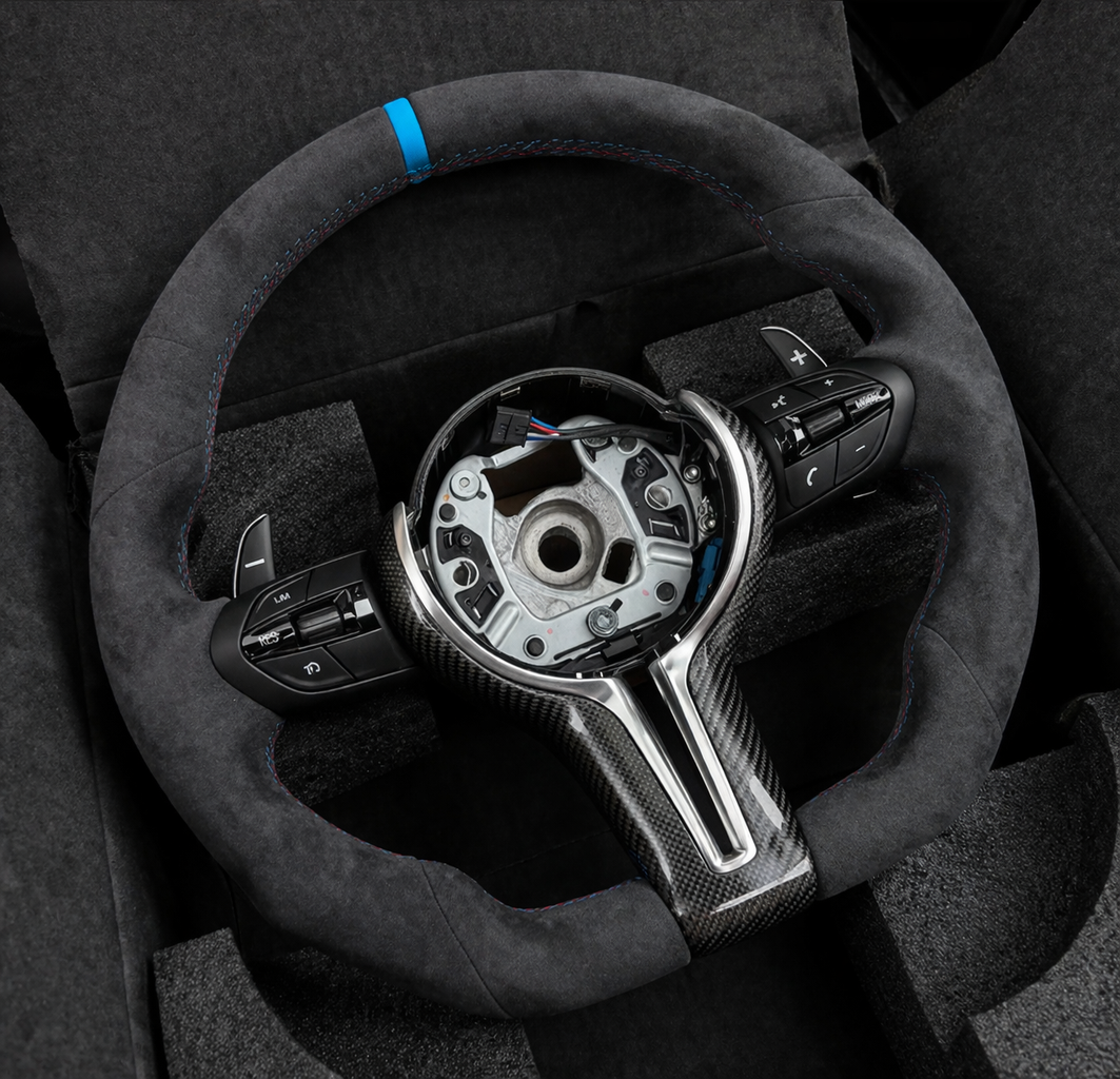 BMW M Performance Full Alcantara GURR Blue Steering Wheel for 2012-2019 Models