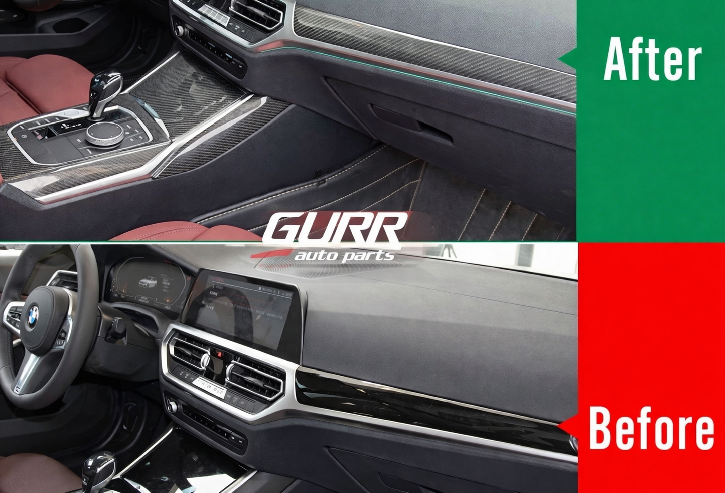 Carbon Fiber Interior Trim Cover Set For BMW 2-3-4 G Series 2019-2022