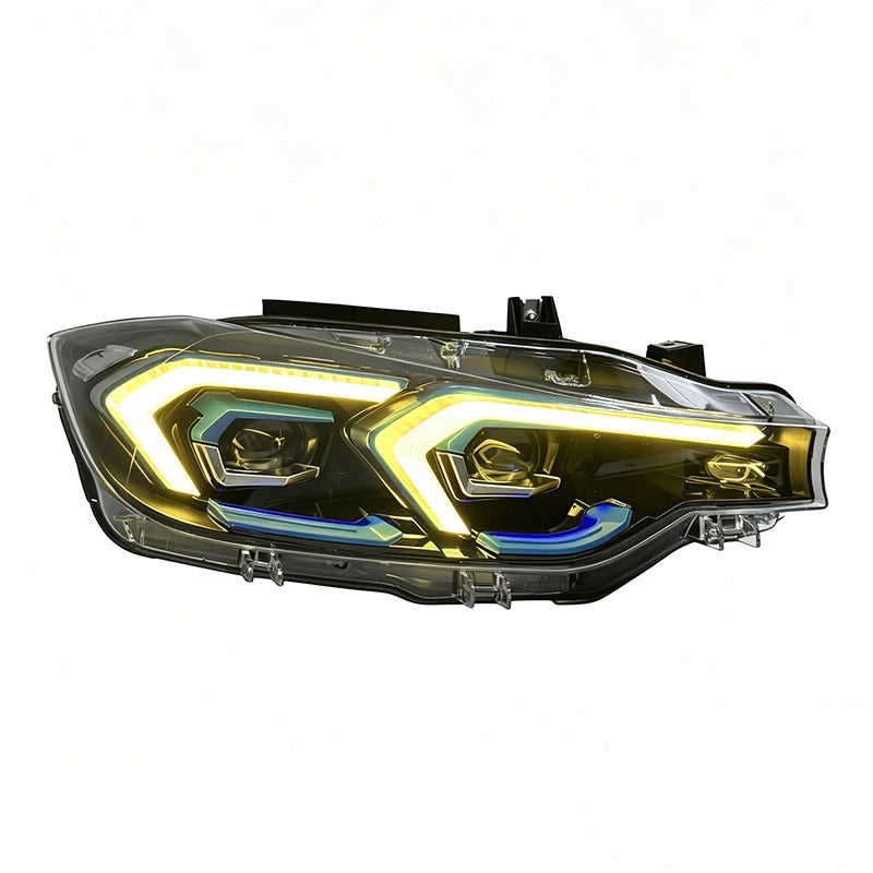 BMW F30 Dual Color LED Headlights | White & Yellow DRL | Xenon / LED / Halogen Compatible