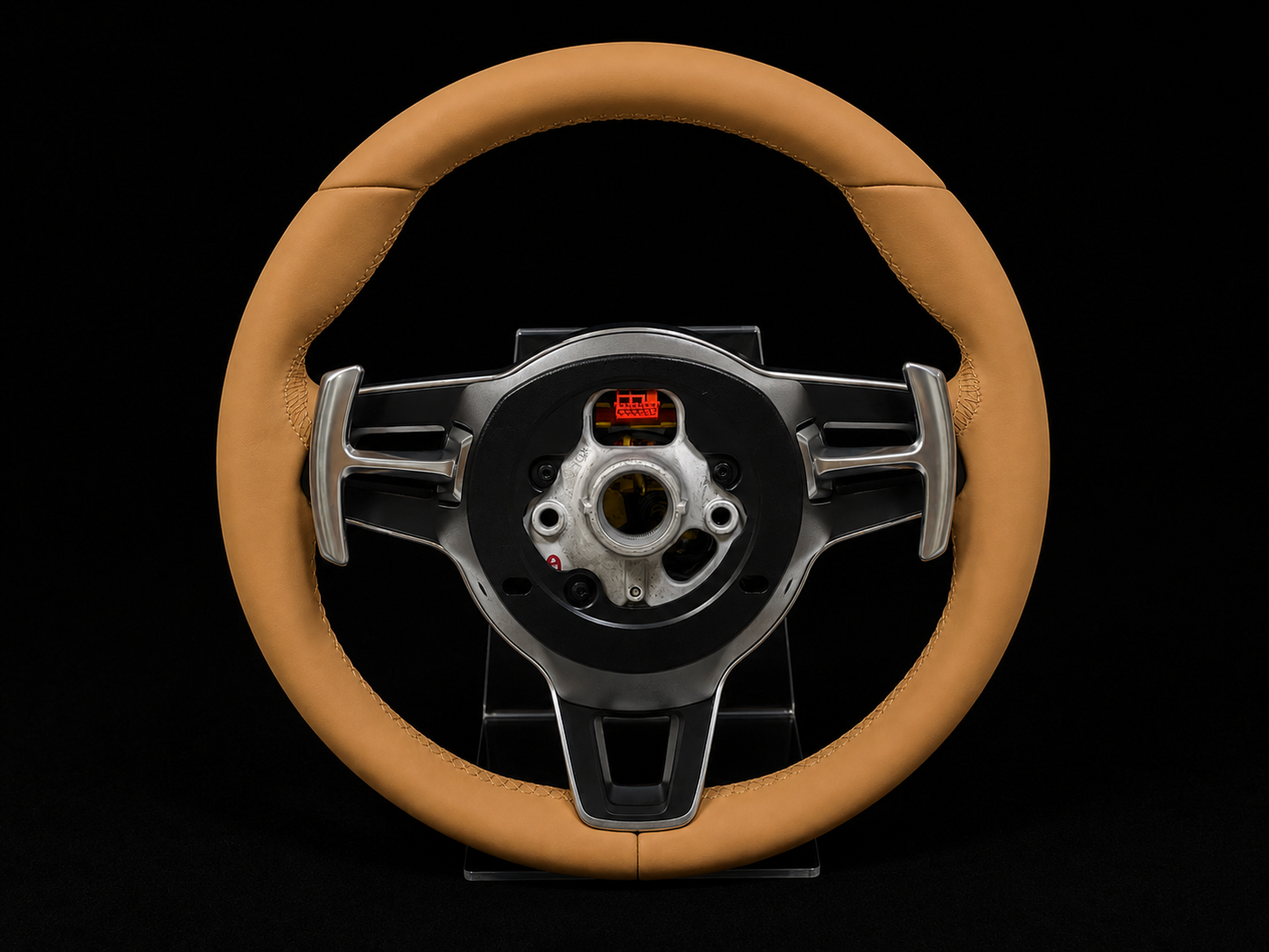 Porsche OEM Tan leather Full Assembly Steering Wheel For 2012-2025 models