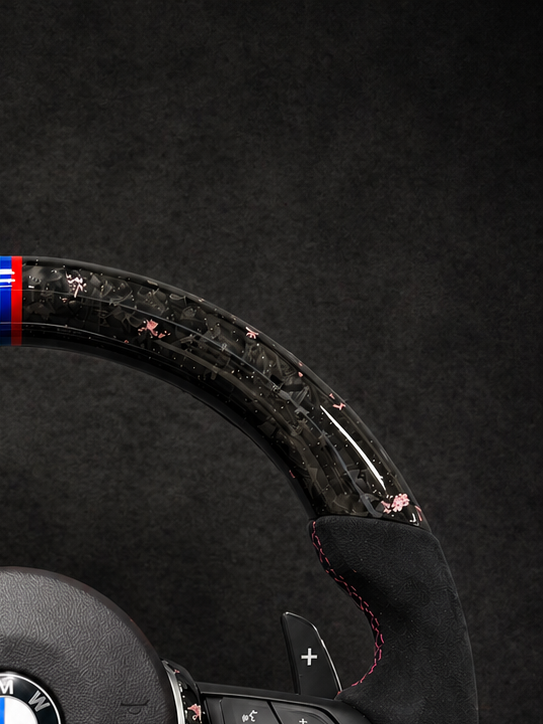 BMW M Performance Forged Pink Carbon Fiber Steering Wheel for 2012-2019 models