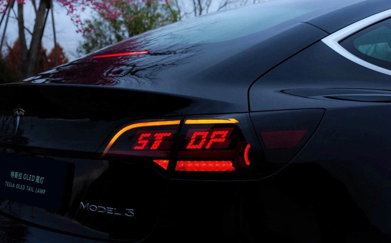 Digtial OLED Tail Lights for Tesla Model Y 2020-2024 Model 3 2017-2023