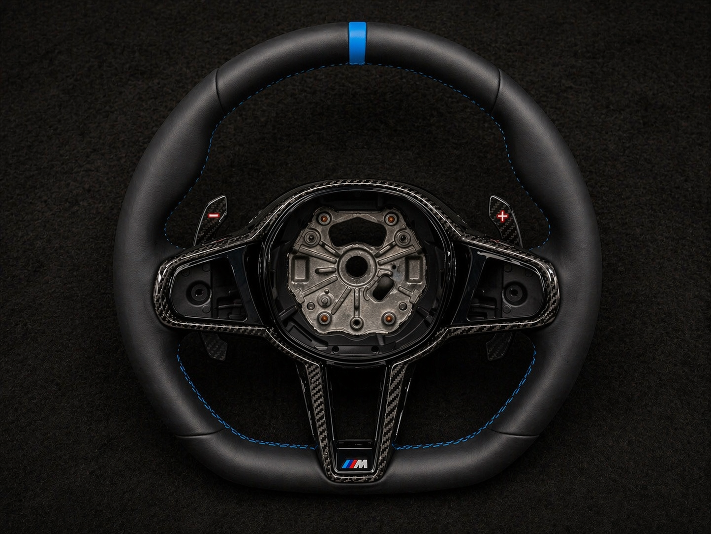 BMW Full German Leather Race Stripe Steering wheel For G models 2019-2026