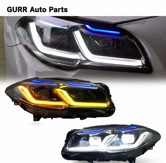 BMW 5 Series 2011-2017 Dual-color DRL Feature FULL LED Headlights Upgrade