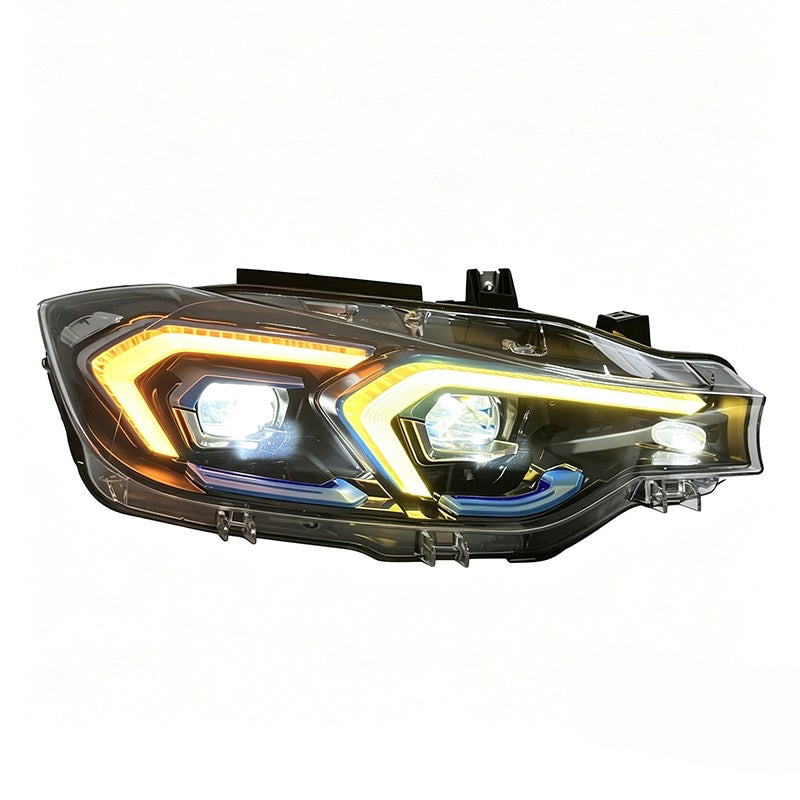 BMW F30 Dual Color LED Headlights | White & Yellow DRL | Xenon / LED / Halogen Compatible