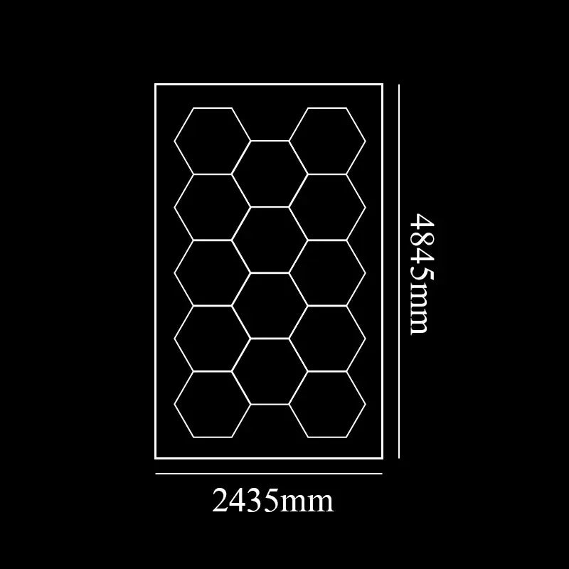 Hexagon LED Lighting for Garage Workshop, Lighting Car Detail