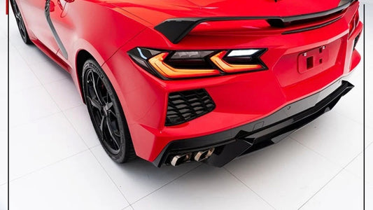 For 20-26 Chevy Corvette C8 Stingray/Z51 Trunk Spoiler Gloss Black ABS Z51 Style