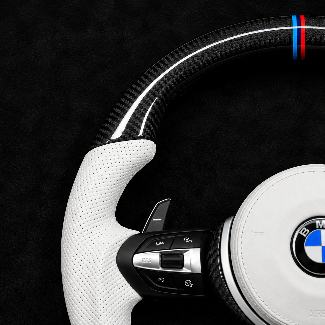 BMW Glacier White M Performance Steering Wheel | 2008-2019