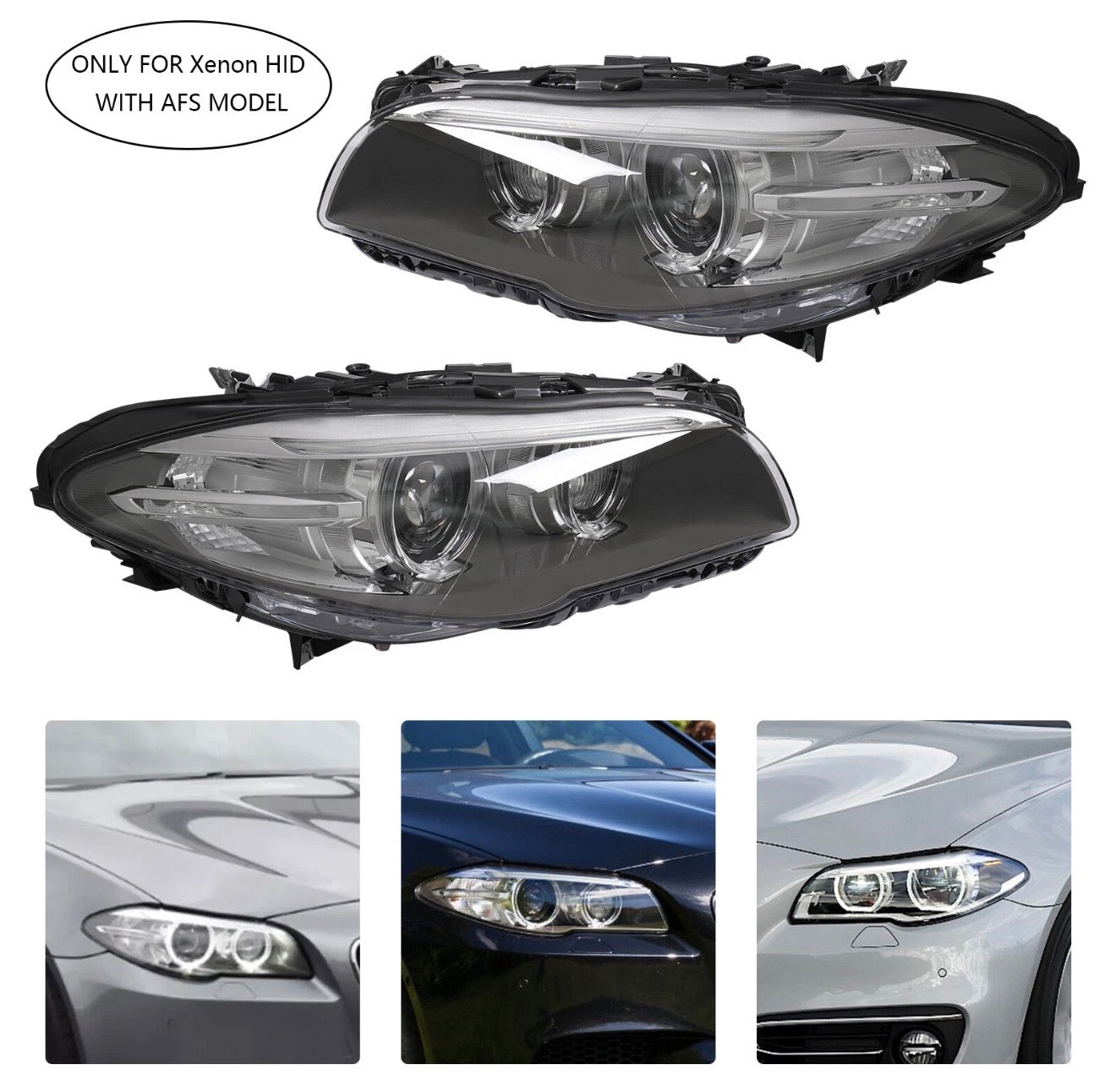 For BMW 5 Series F10 F11 2014-2016 Left+Right Xenon HID W/AFS Adaptive Headlight